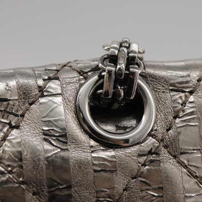 "Chanel 2,55", Silver, Leather, shoulder