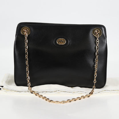 Gucci Marina, Black, Leather, shoulder