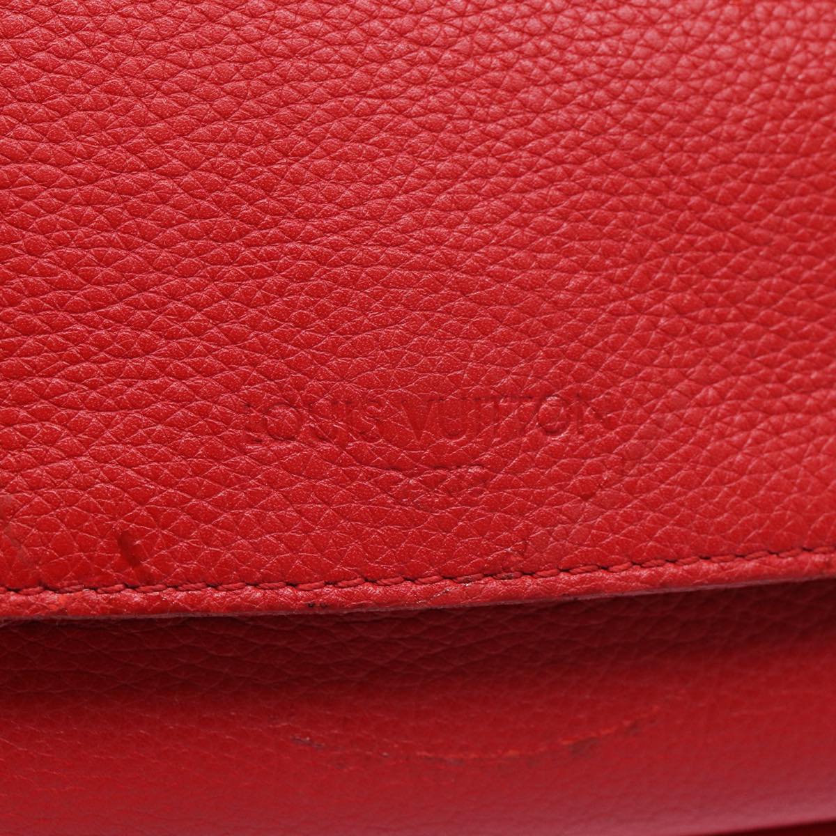 Louis Vuitton Parnassea, Red, Leather, clutch