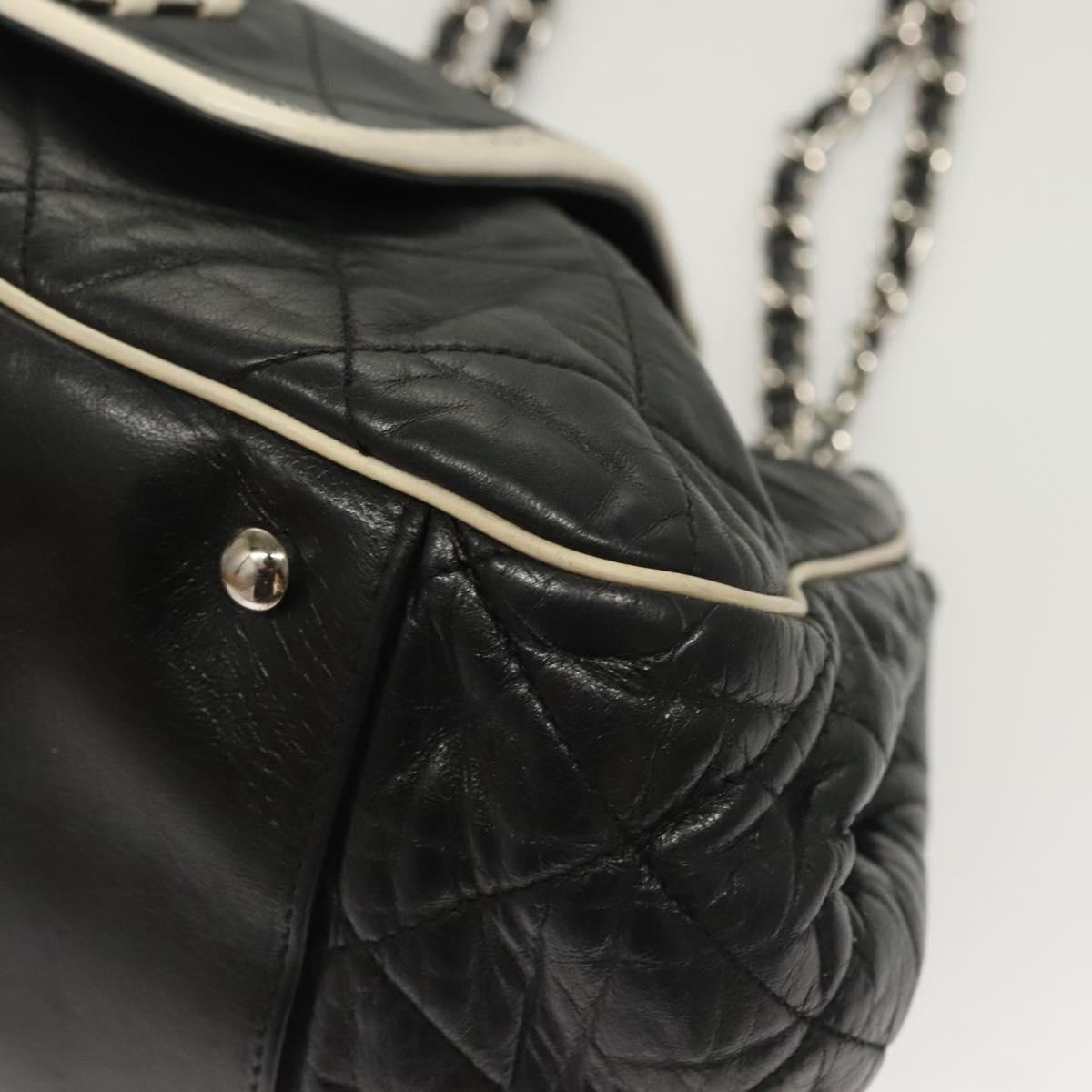 Chanel Mademoiselle, Black, Leather, shoulder