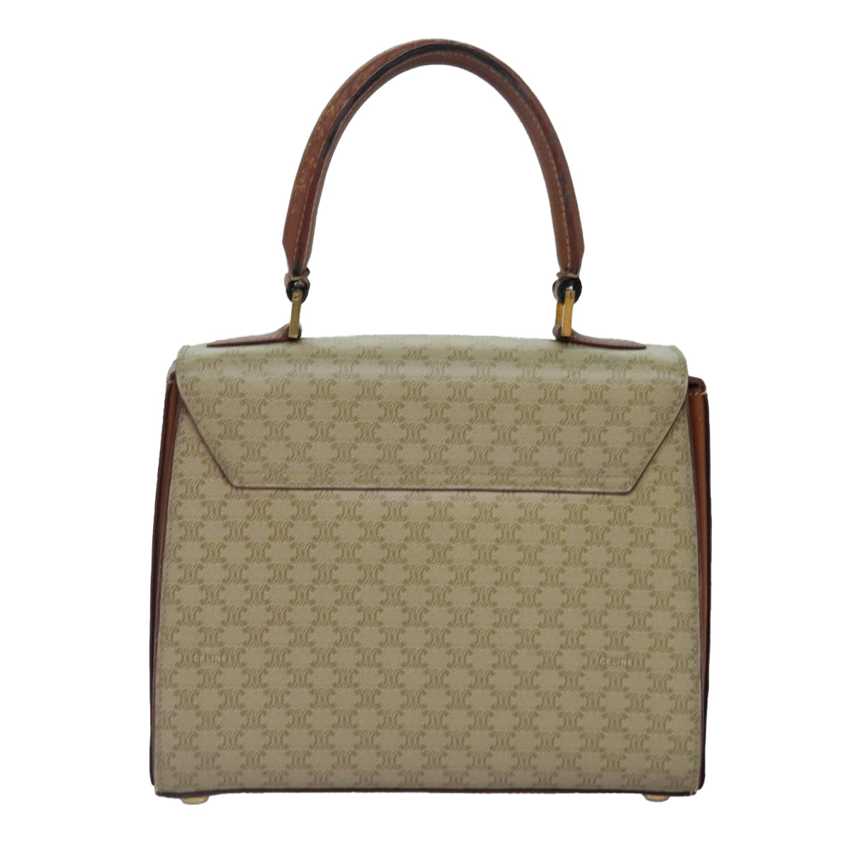 Céline Macadam, Beige, Canvas, handbag