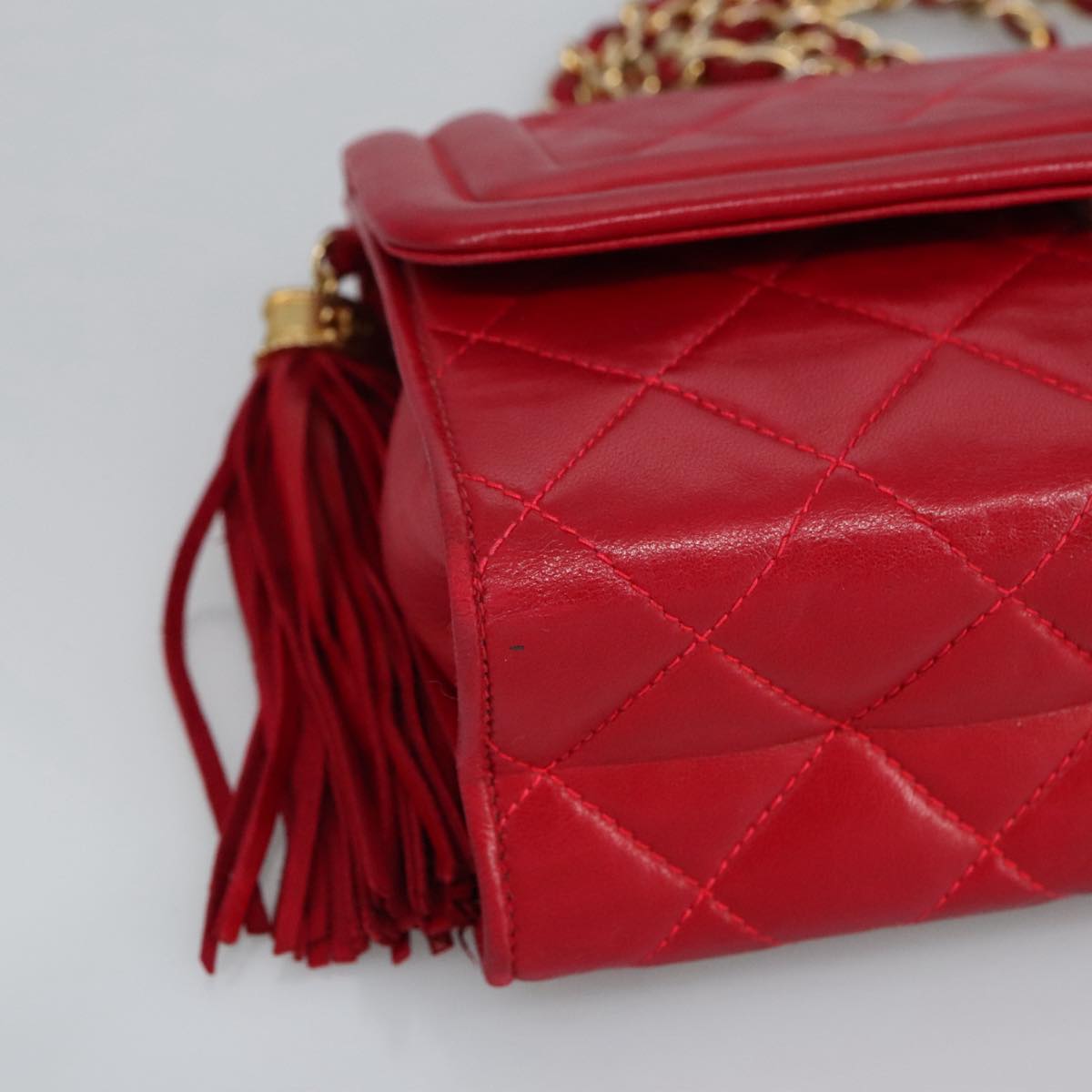 Chanel Cc, Red, Calfskin, shoulder