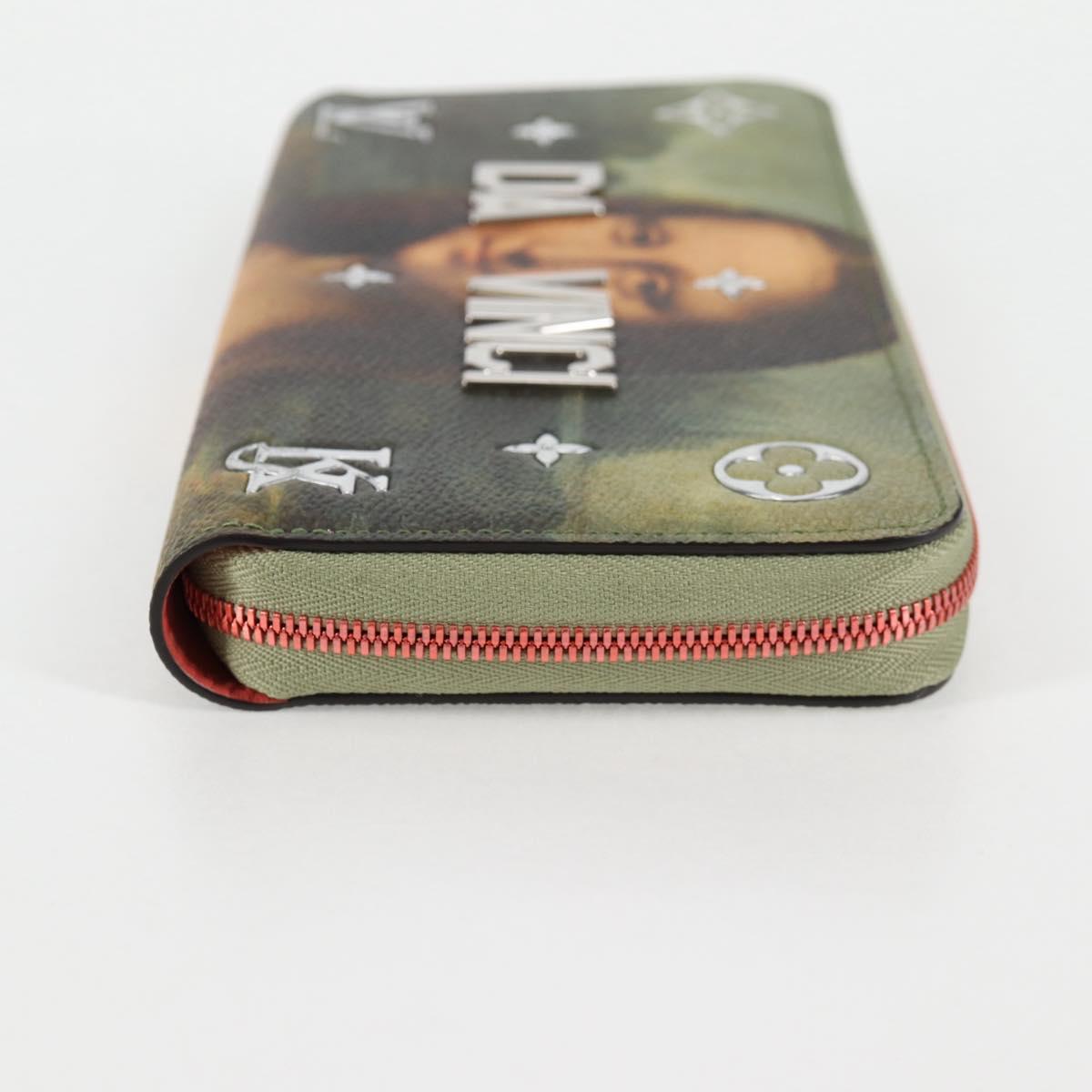 Louis Vuitton Portefeuille zippy, Green, Canvas, wallet