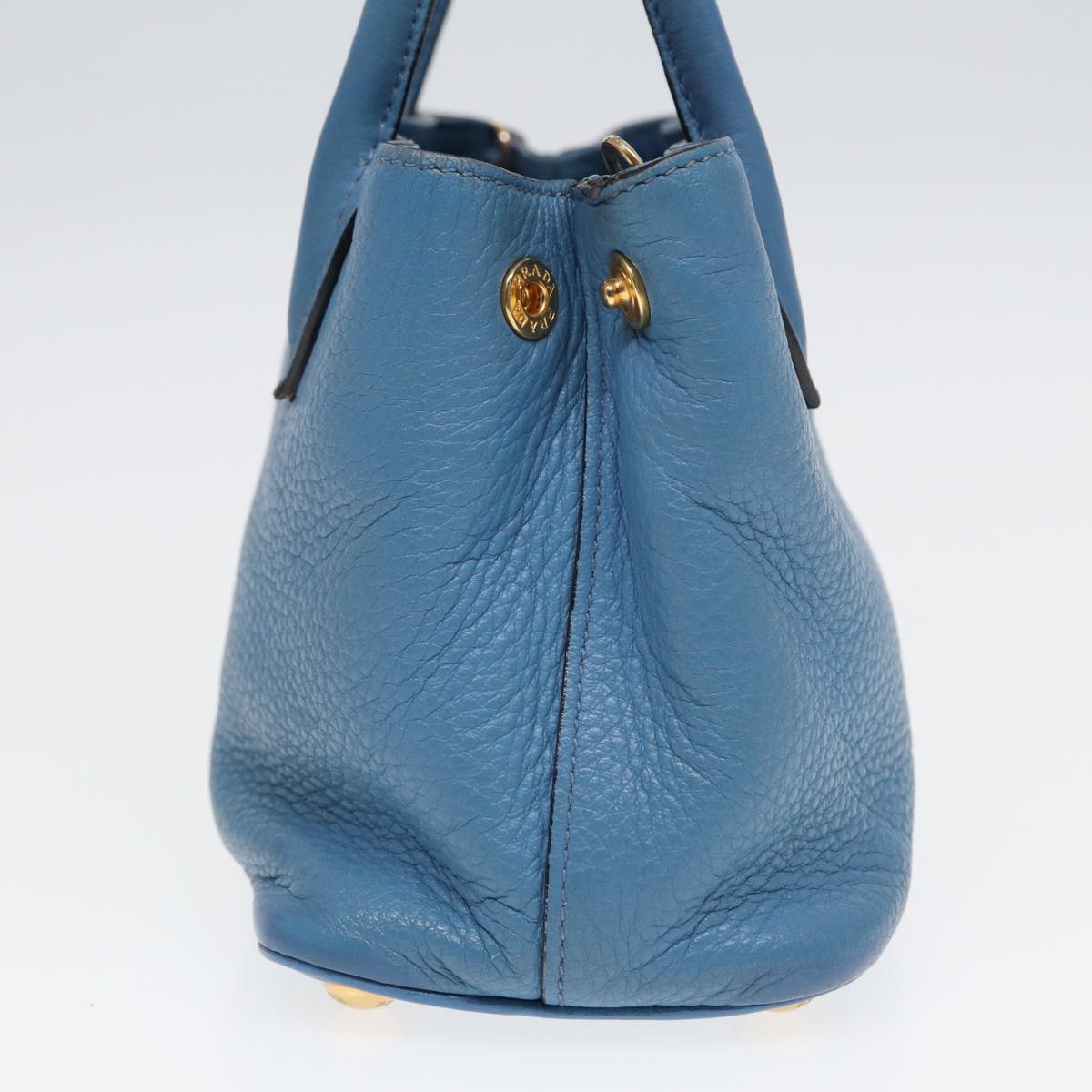 Prada Saffiano, Blue, Leather, handbag