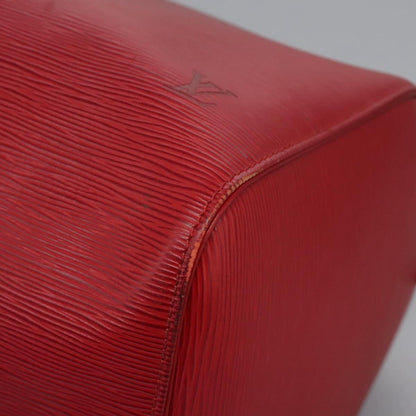 Louis Vuitton Keepall 55, Red, Leather, travel