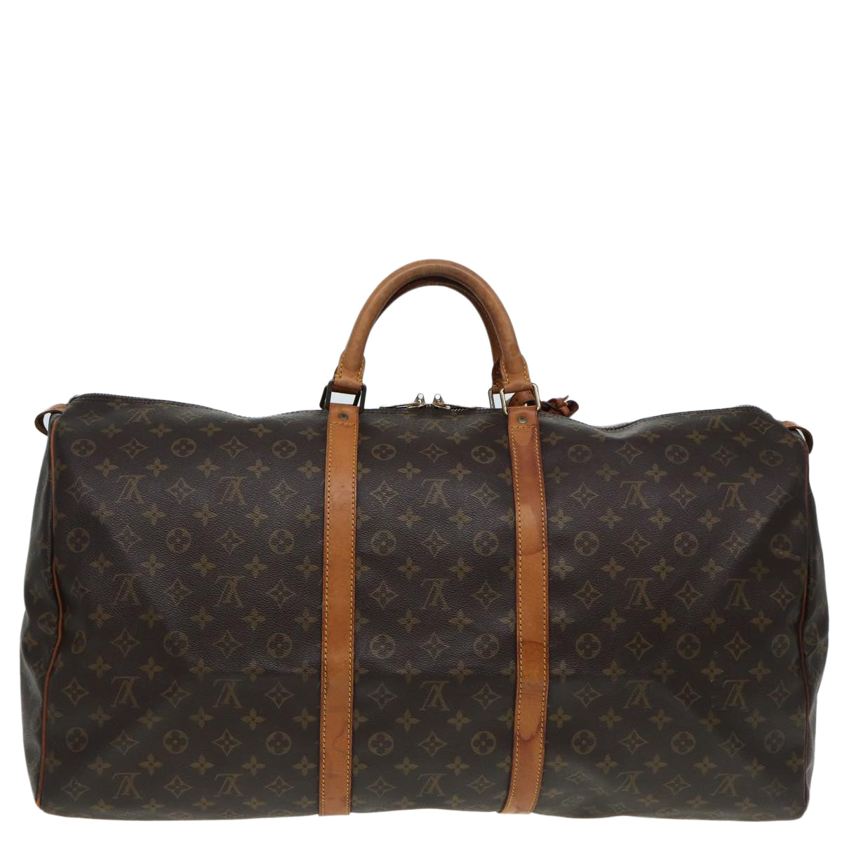 Louis Vuitton Keepall 60, Brown, Canvas, travel