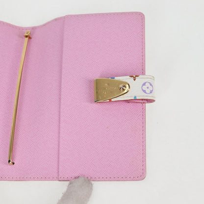 Louis Vuitton Agenda PM, White, Canvas, wallet