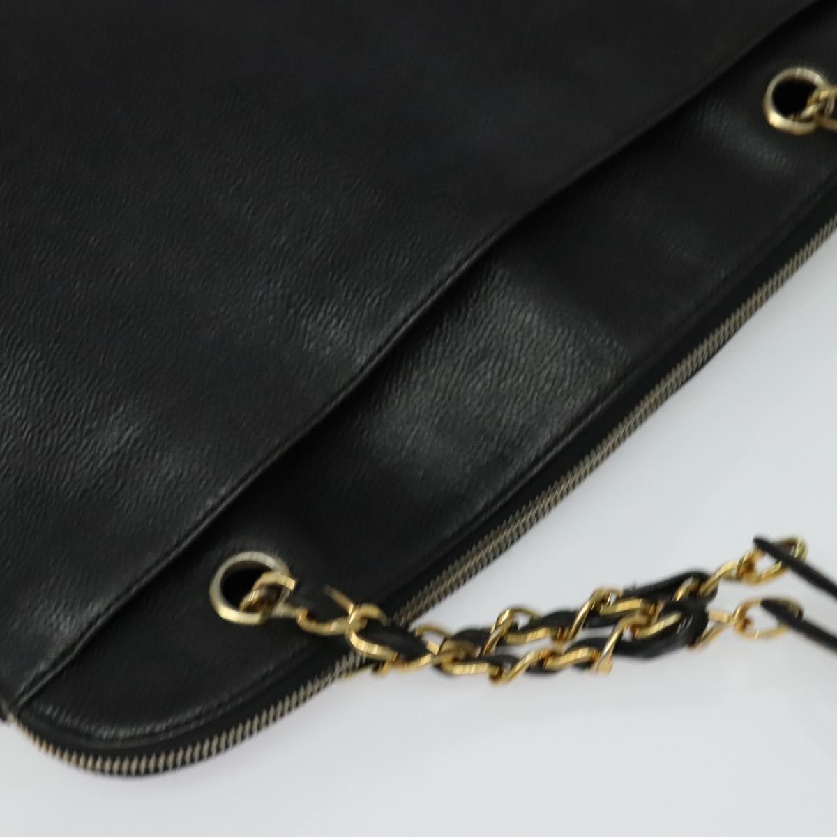 Chanel Cc, Black, Leather, shoulder