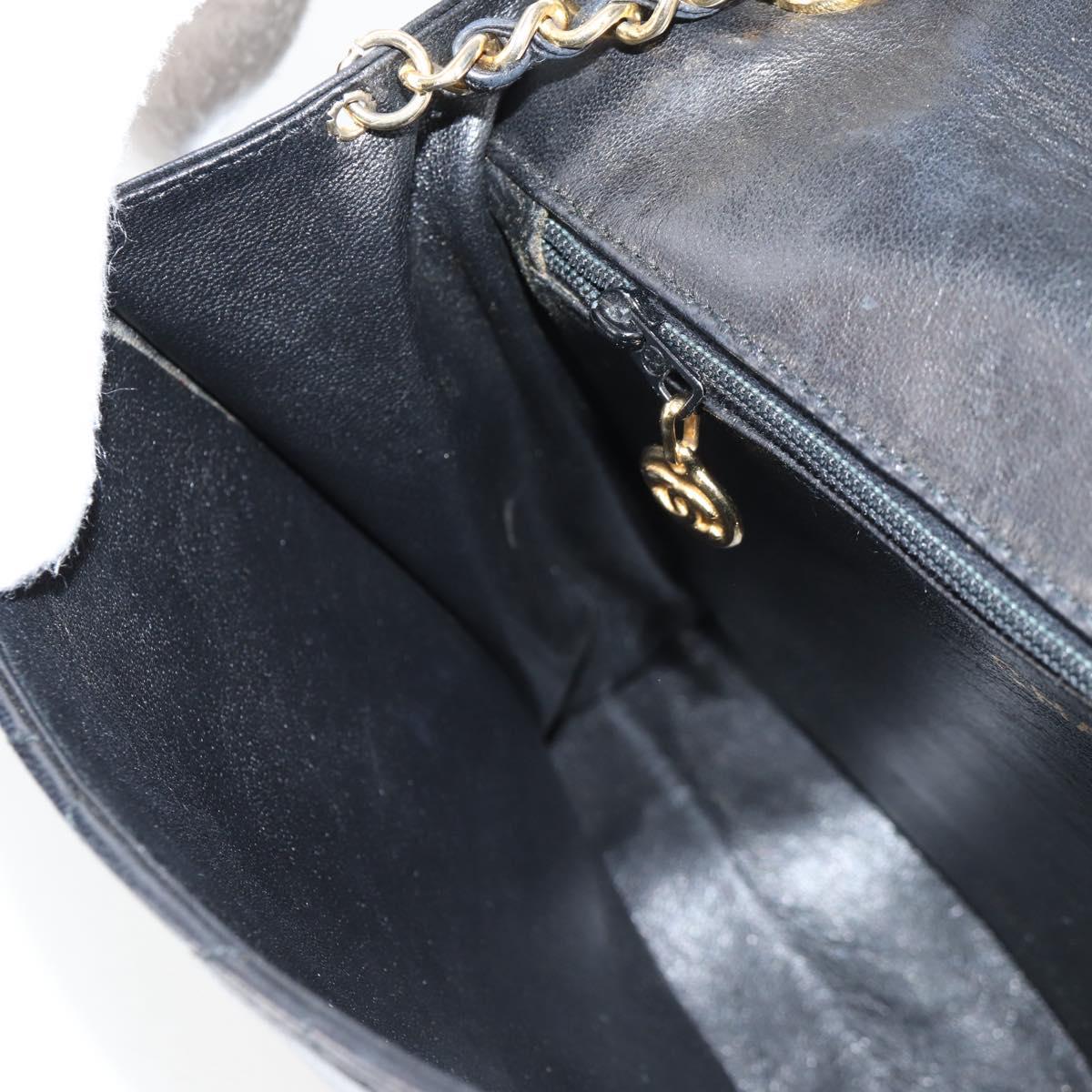 Chanel Coco Mark, Black, Leather, shoulder