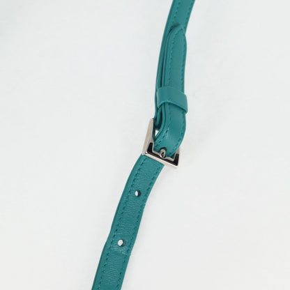 Prada Triangle Logo, Blue, Leather, handbag