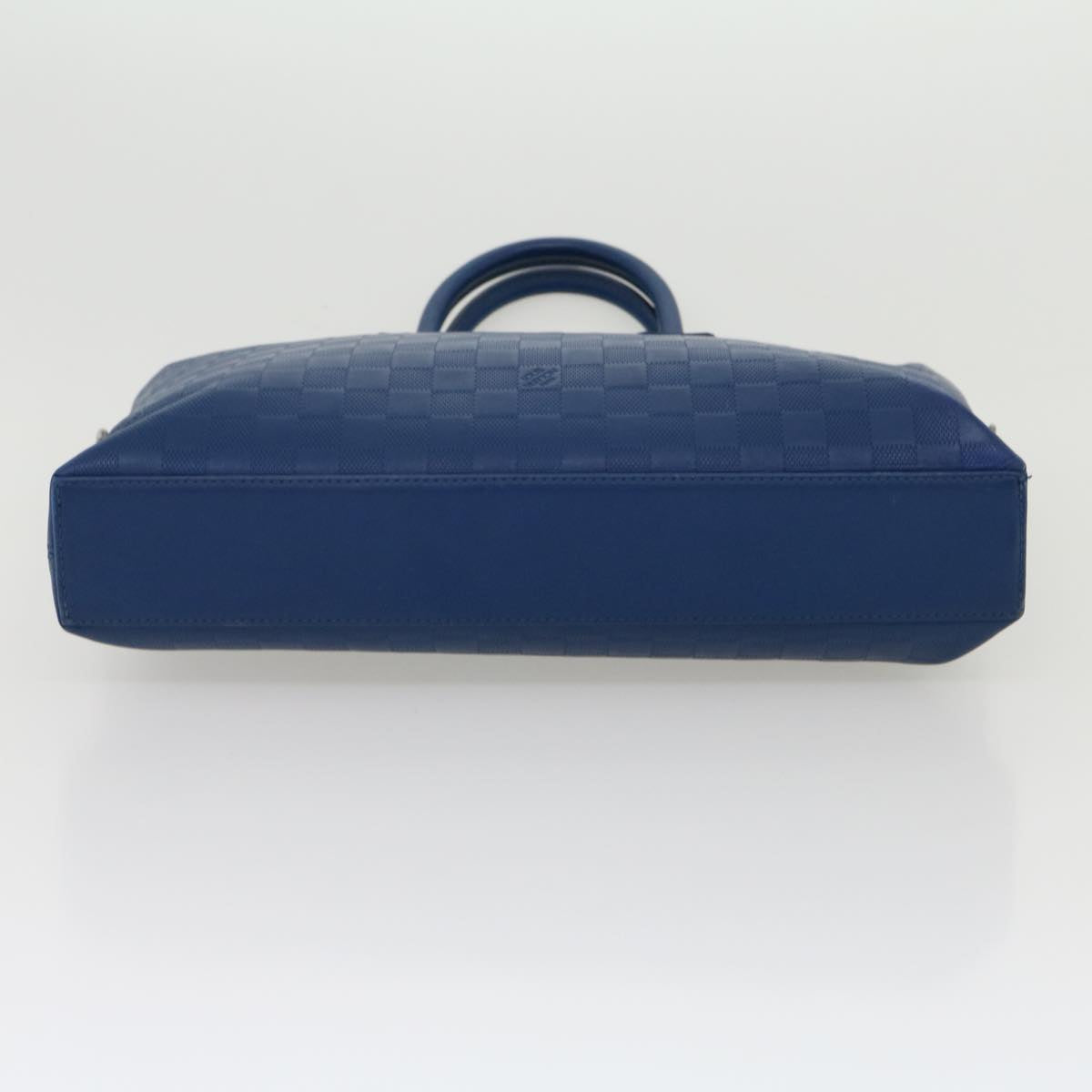 Louis Vuitton Porte documents Jour, Blue, Leather, handbag