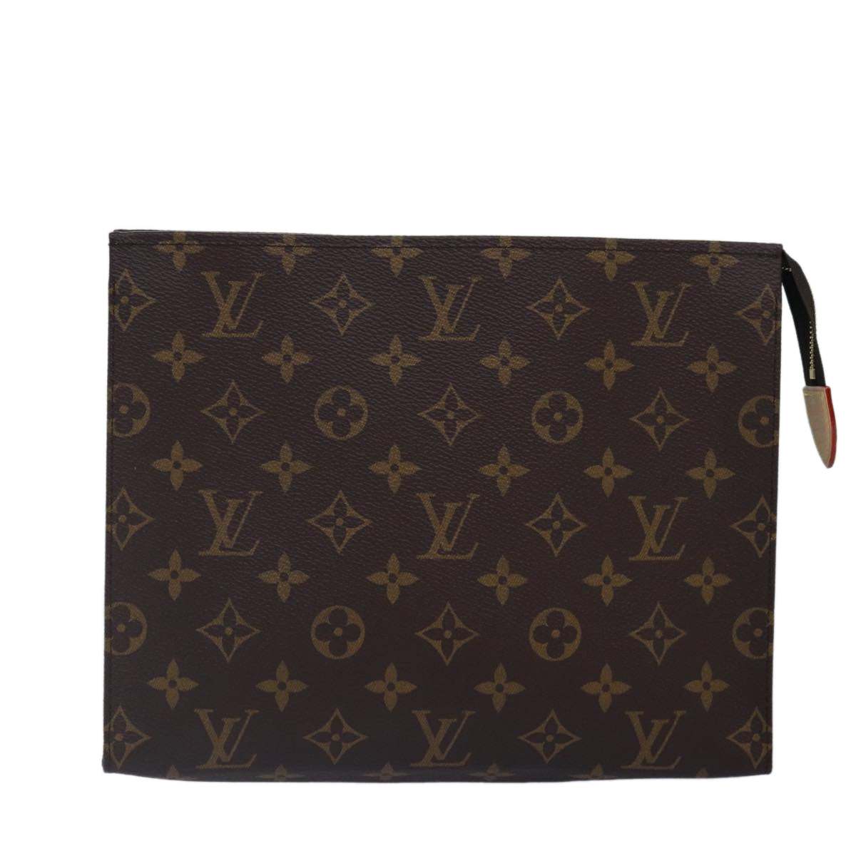 Louis Vuitton Poche Toilette, Brown, Canvas, clutch