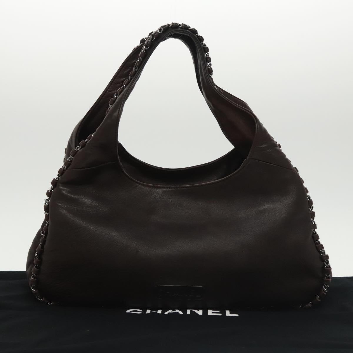 Chanel Hobo, Brown, Leather, handbag