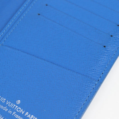 Louis Vuitton Brazza, Blue, Canvas, wallet