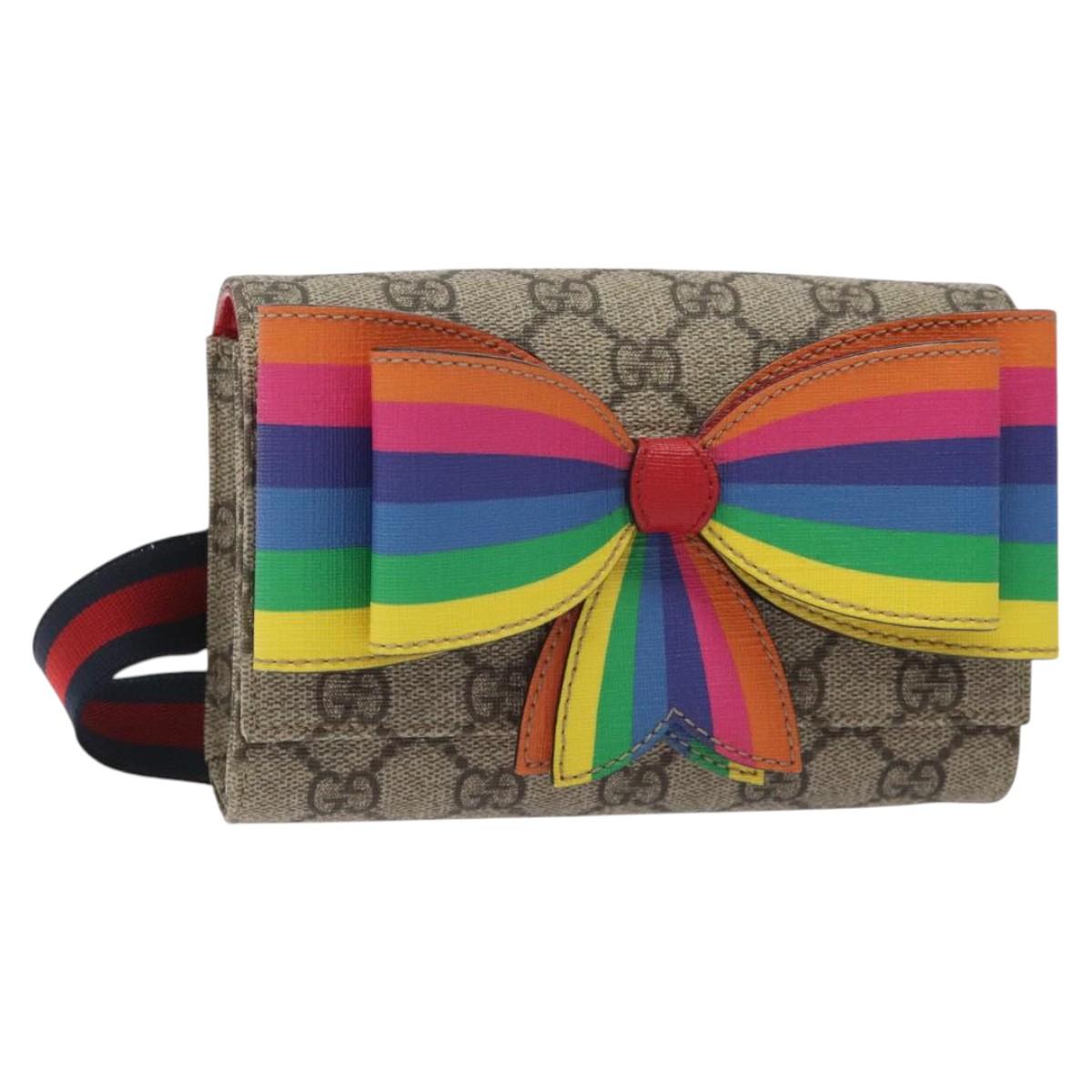 Gucci Butterfly, Beige, Canvas, shoulder
