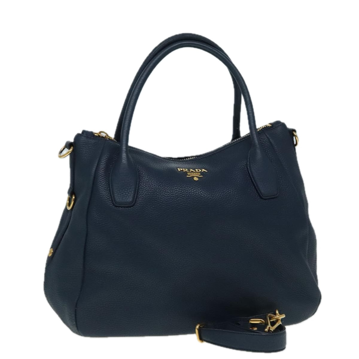 Prada, Blue, Leather, handbag