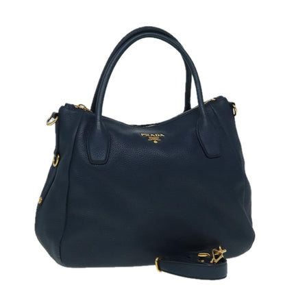 Prada, Blue, Leather, handbag