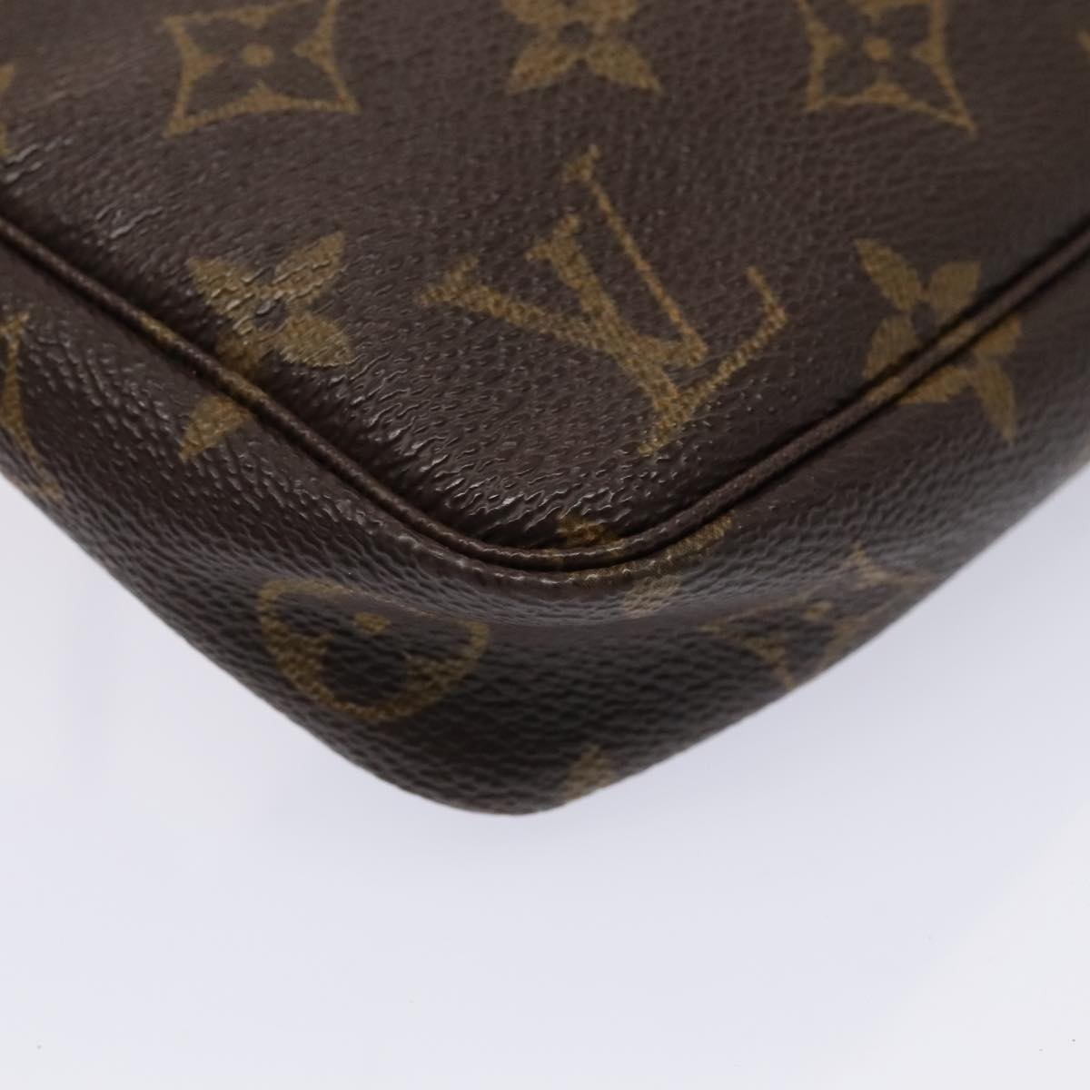 Louis Vuitton Pochette Accessoire, Brown, Canvas, clutch