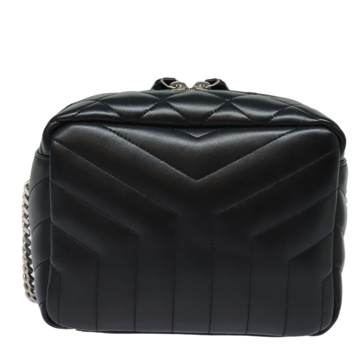 Saint Laurent Loulou, Black, Leather, shoulder