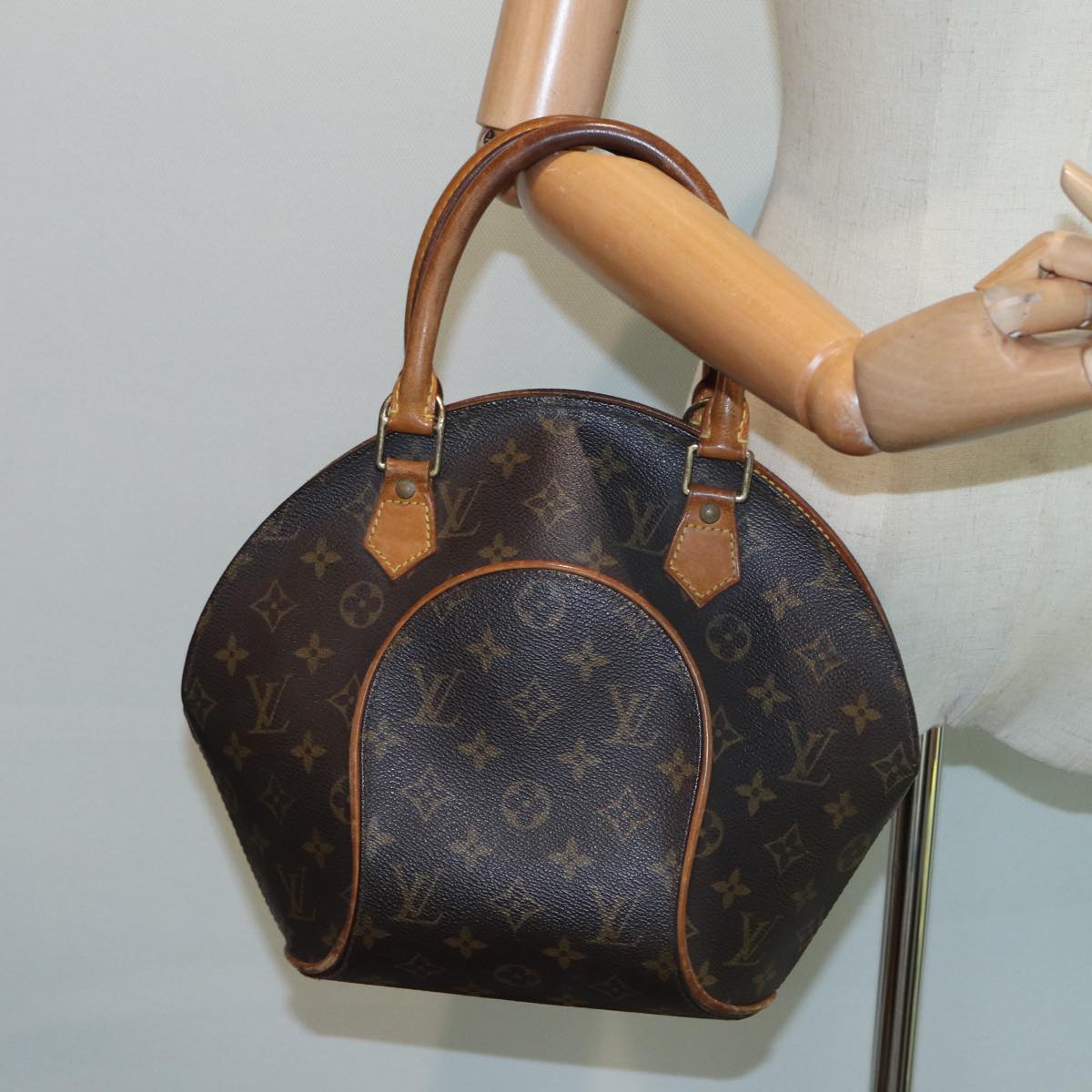 Louis Vuitton Ellipse PM, Brown, Canvas, handbag