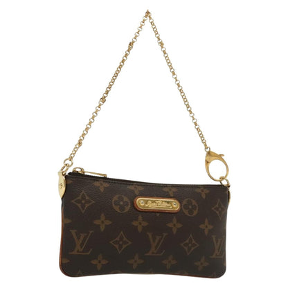 Louis Vuitton Milla, Brown, Canvas, clutch