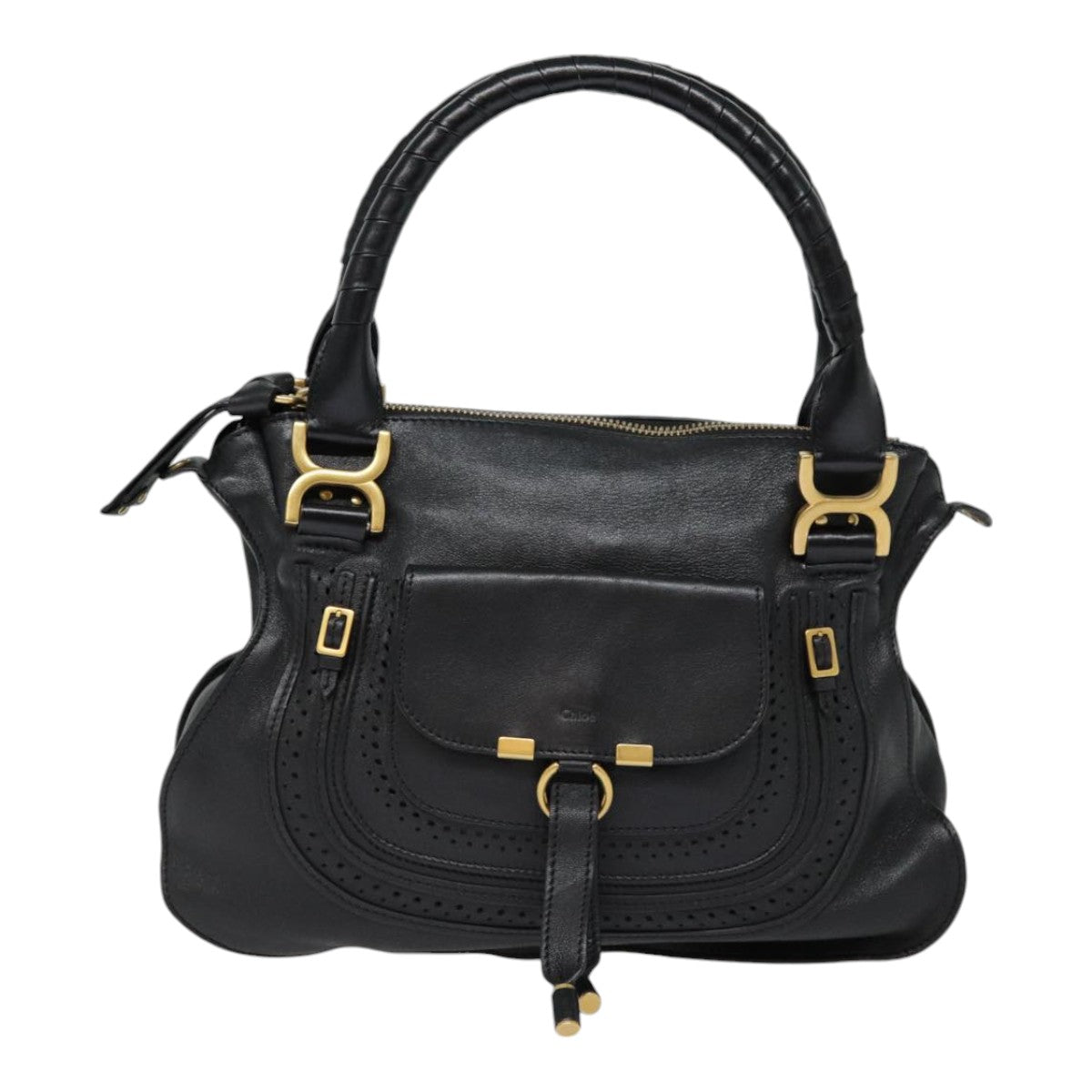 Chloé Marcie, Black, Leather, handbag