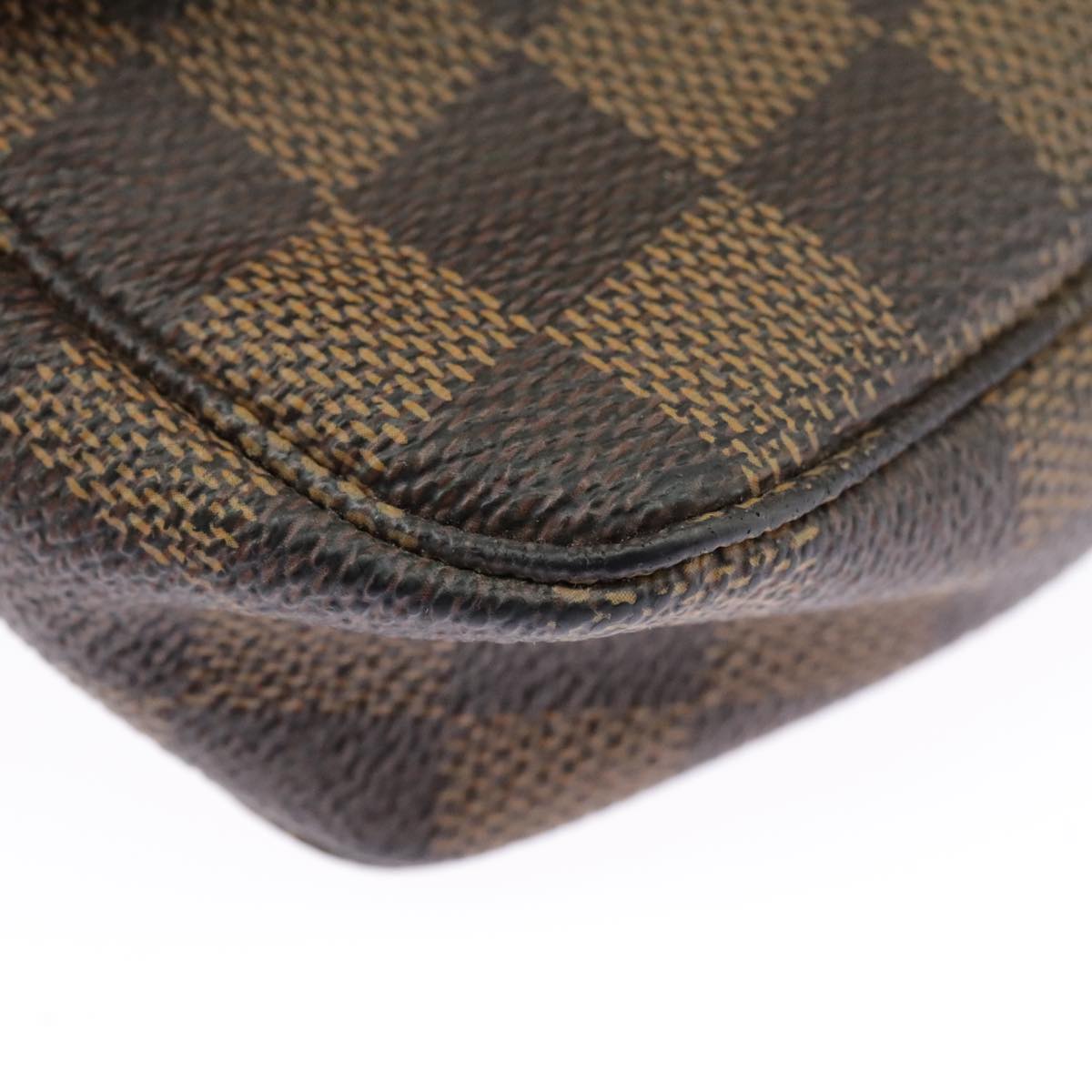 Louis Vuitton Pochette Accessoire, Brown, Canvas, clutch