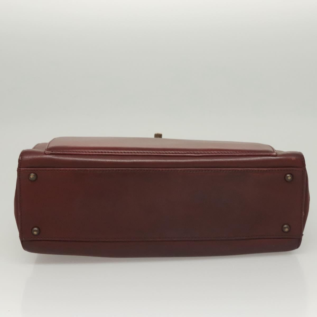 Chanel, Burgundy, Leather, handbag