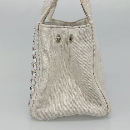 Prada Canapa, Grey, Denim - Jeans, handbag