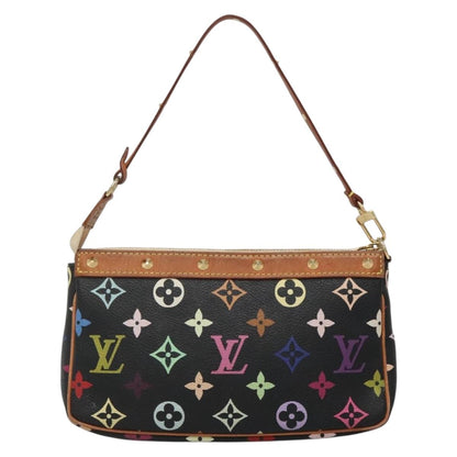 Louis Vuitton Pochette Accessoire, Black, Canvas, clutch