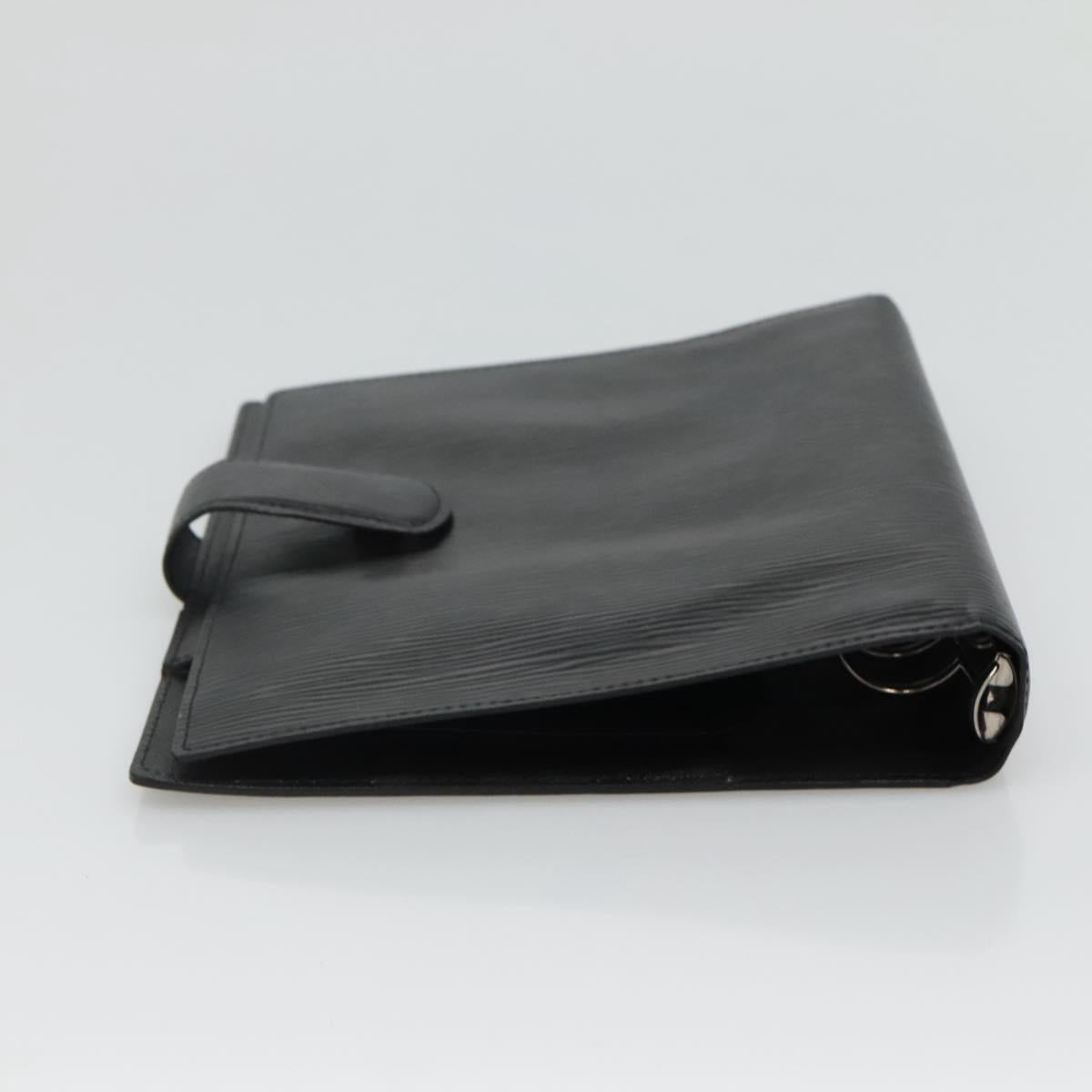 Louis Vuitton Agenda cover, Black, Leather, wallet