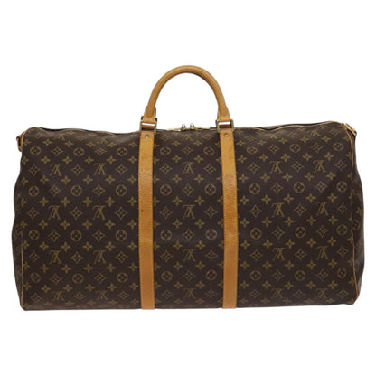 Louis Vuitton Keepall Bandoulière 60, Brown, Canvas, travel