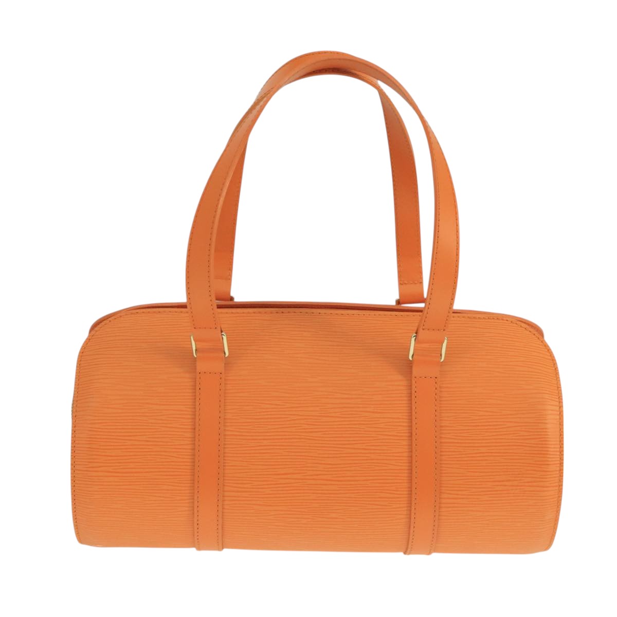 Louis Vuitton Soufflot, Orange, Leather, handbag