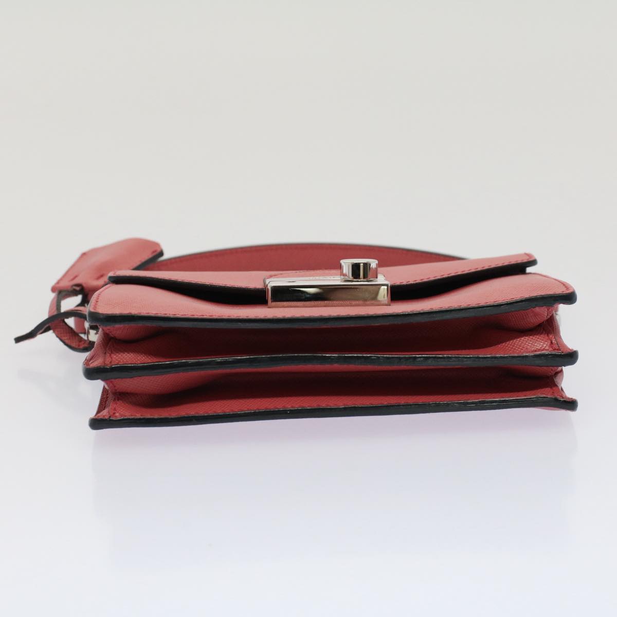 Prada Saffiano, Pink, Leather, clutch