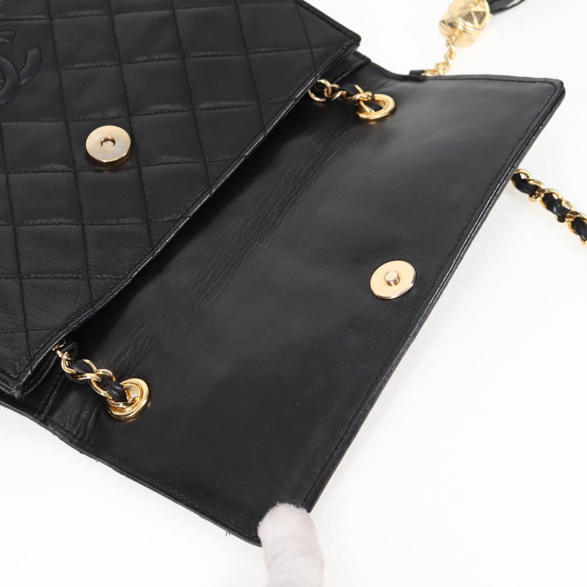 Chanel Coco Mark, Black, Leather, shoulder
