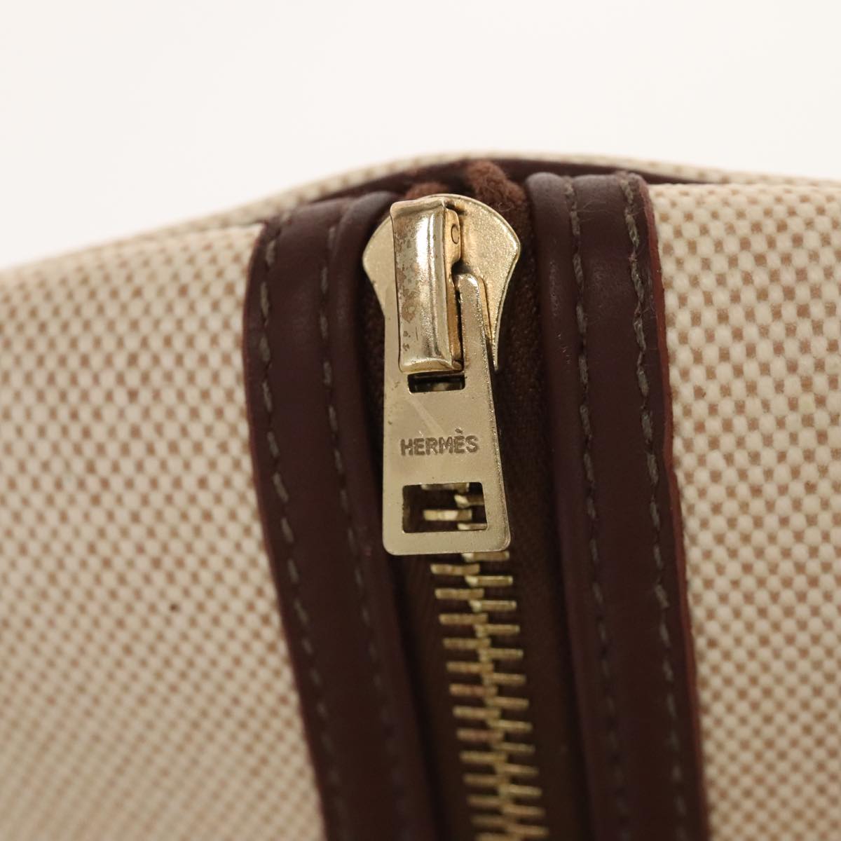 Hermès Victoria, Beige, Canvas, travel