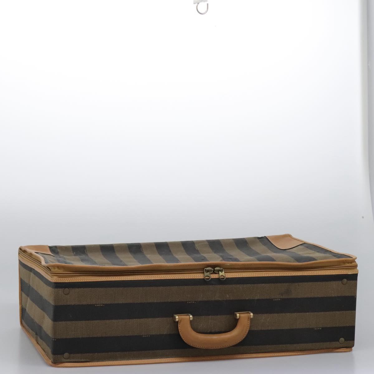 Fendi Pequin, Black, Canvas, travel