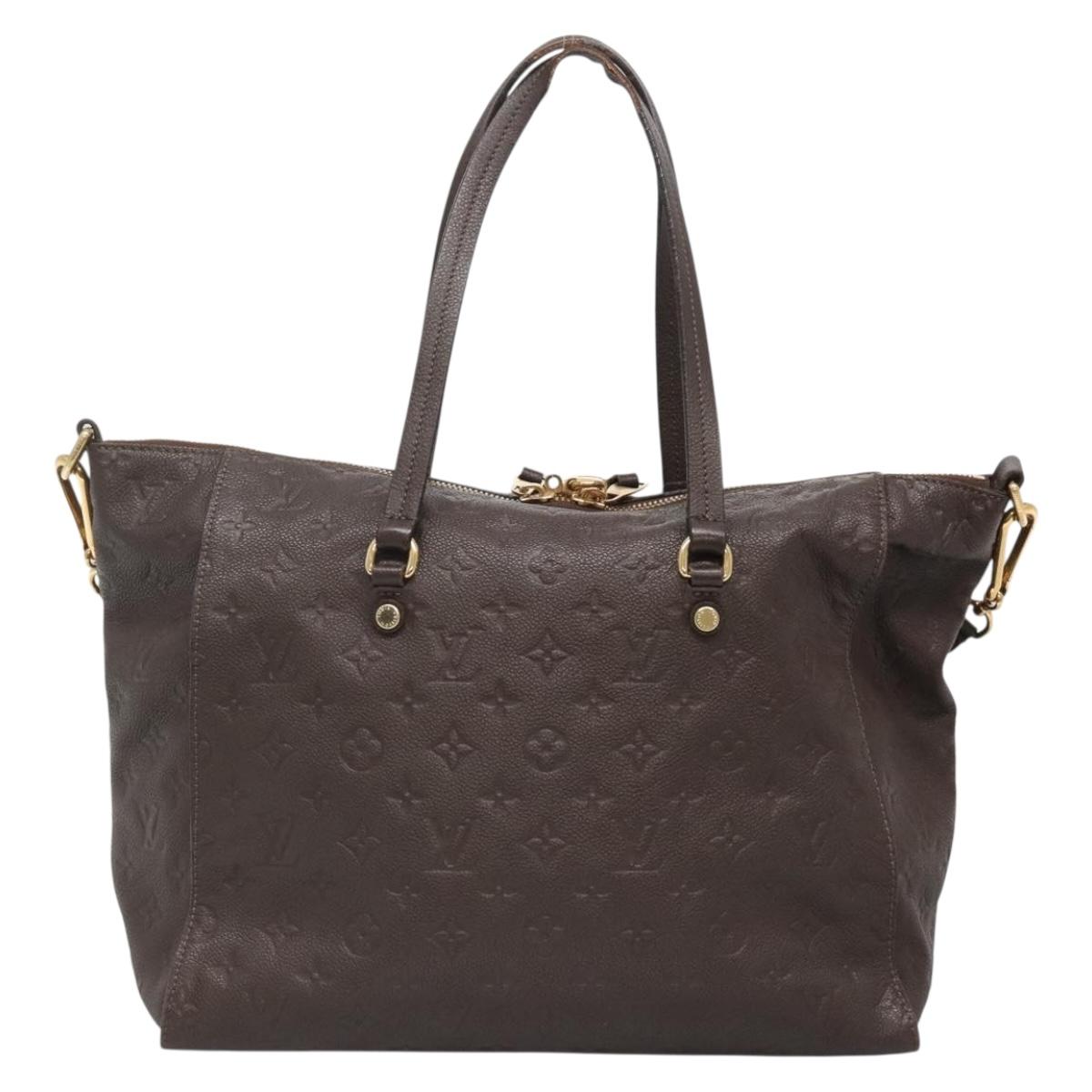 Louis Vuitton Lumineuse, Brown, Leather, tote