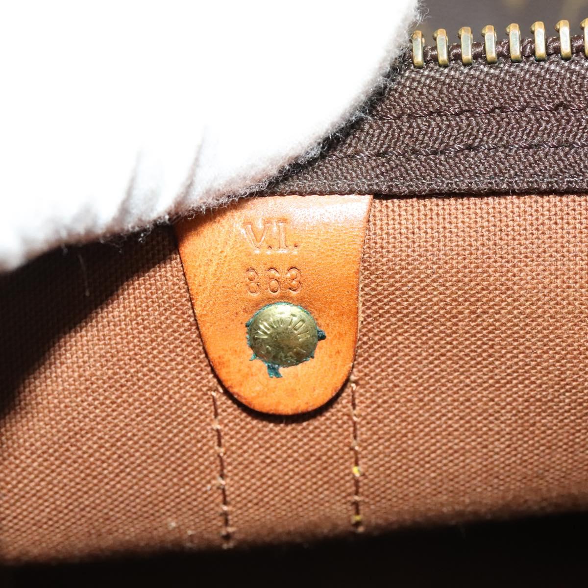 Louis Vuitton Keepall 60, Brown, Canvas, travel