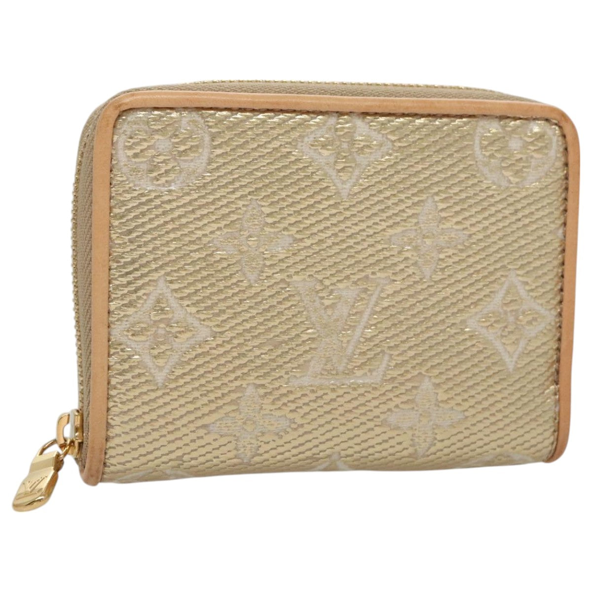 Louis Vuitton Zippy coin purse, Gold, Canvas, wallet