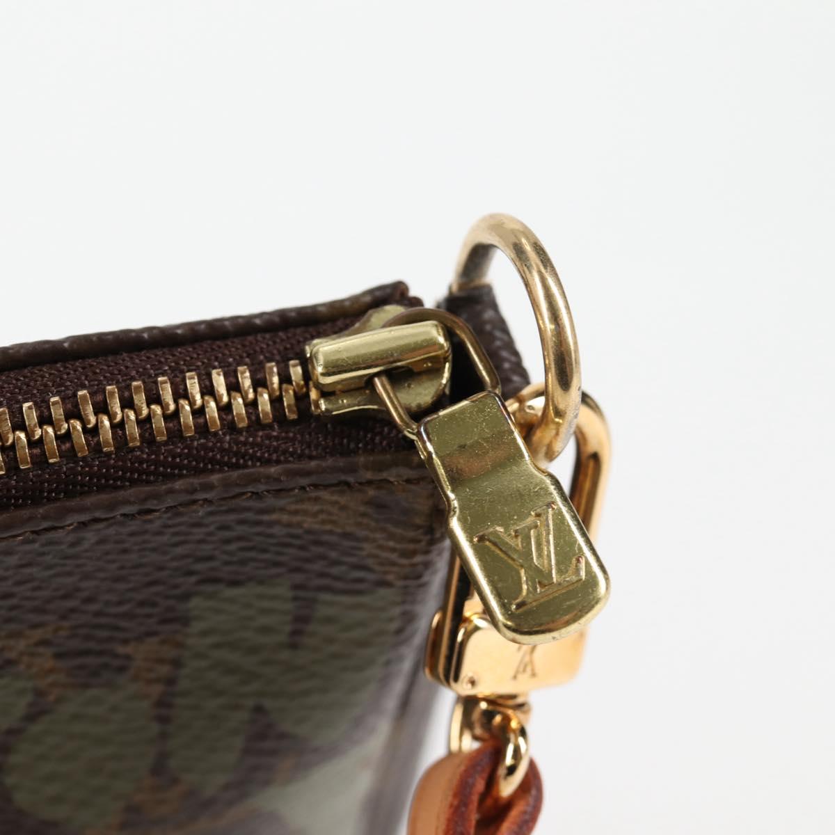 Louis Vuitton Pochette Accessoire, Brown, Canvas, clutch
