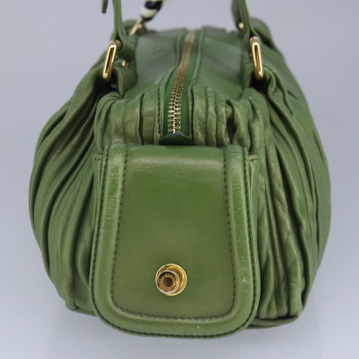 Bulgari, Green, Leather, handbag