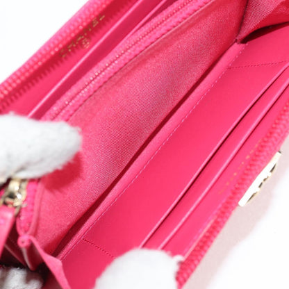 Chanel Boy, Pink, Leather, wallet