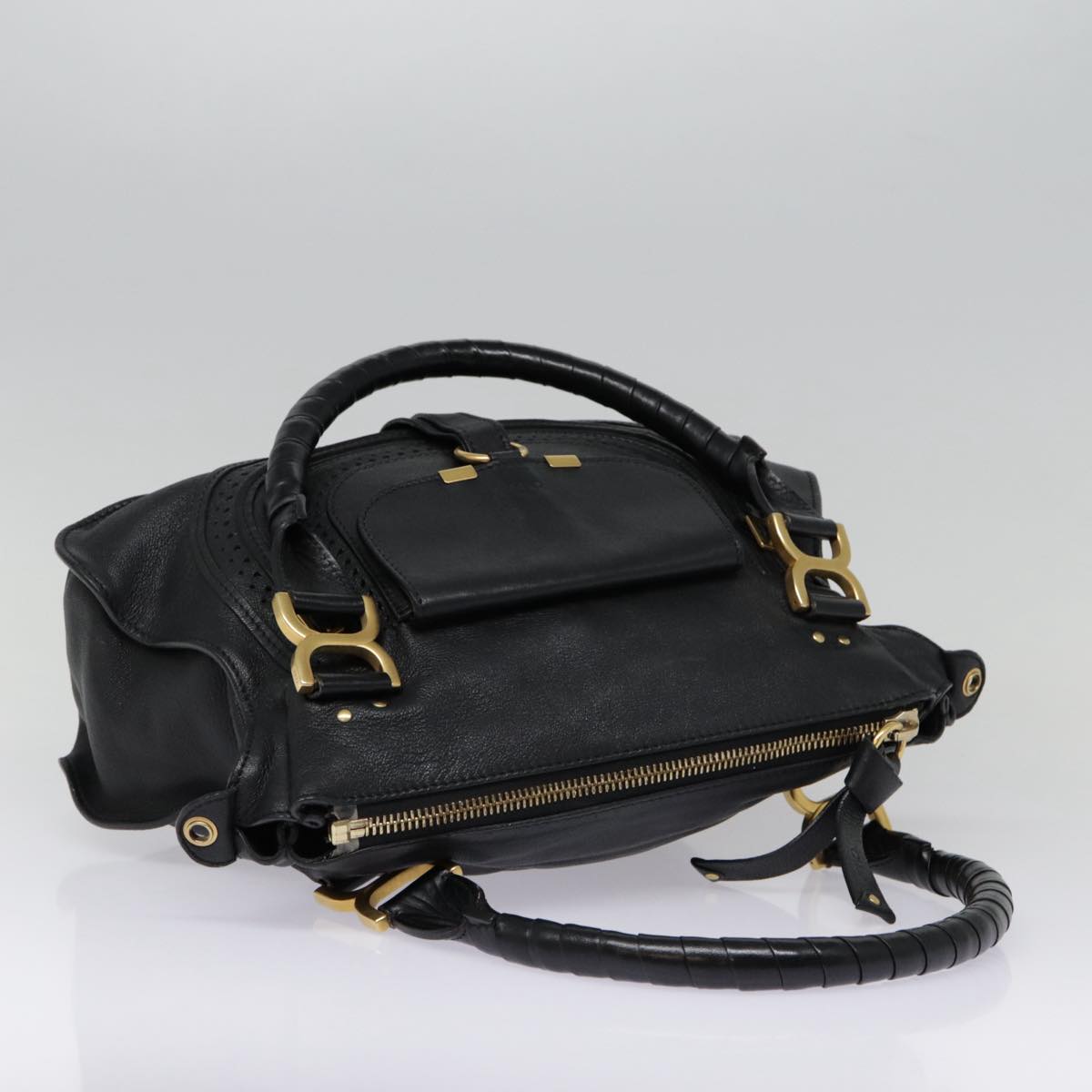 Chloé Marcie, Black, Leather, handbag