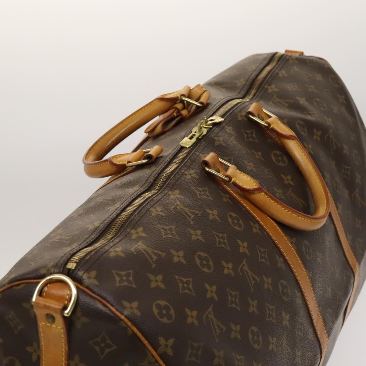 Louis Vuitton Keepall Bandoulière 60, Brown, Canvas, travel