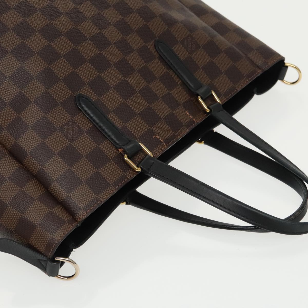 Louis Vuitton BELMONT, Brown, Canvas, tote