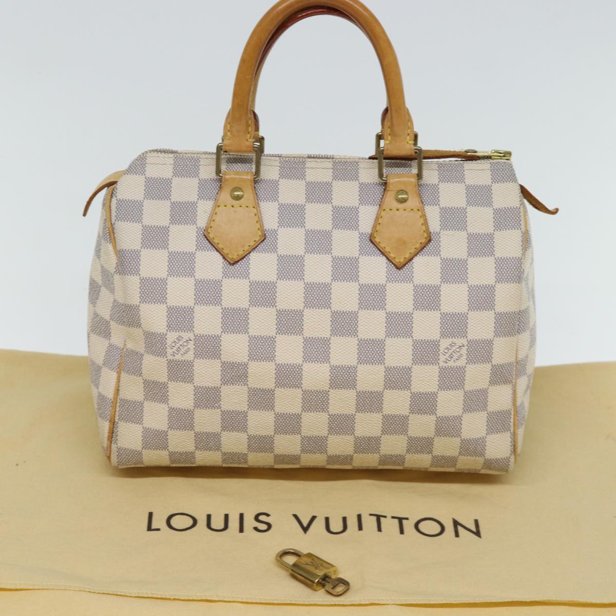 Louis Vuitton Speedy 25, White, Canvas, handbag