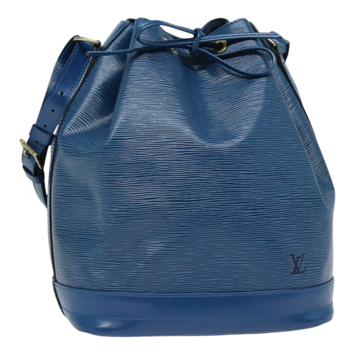 Louis Vuitton Noe, Blue, Leather, shoulder