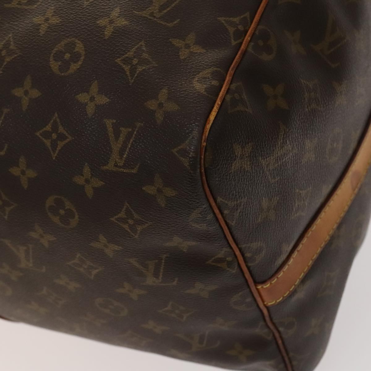 Louis Vuitton Keepall Bandouliere 55, Black, Canvas, travel