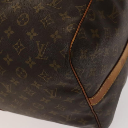 Louis Vuitton Keepall Bandouliere 55, Black, Canvas, travel